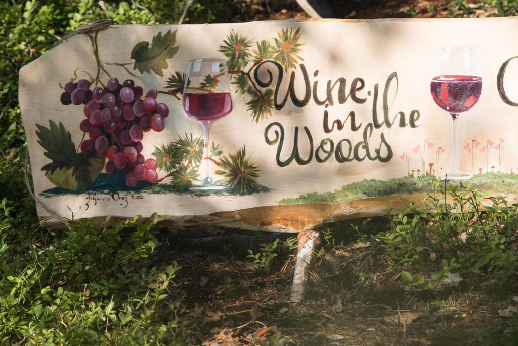 wine in the woods